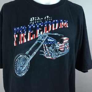Delta Pro Weight Motorcycle T-Shirt American Flag